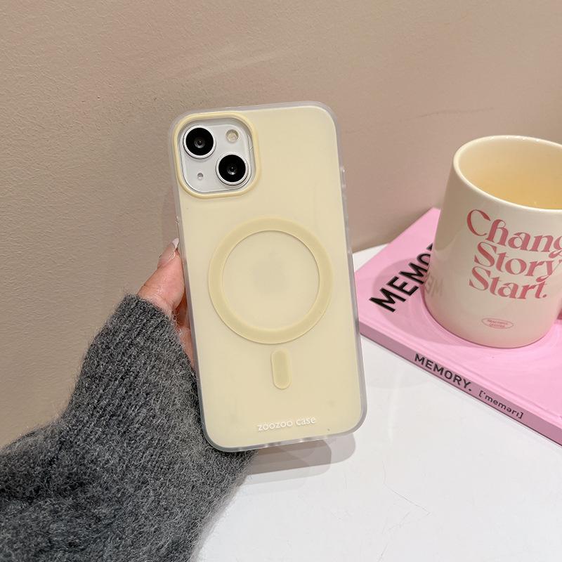 Ins Wind Macaron подходит для Apple 15 чехол для мобильного телефона с магнитной присоской IPhone14 Candy Color 16 Promax Hard Case 13