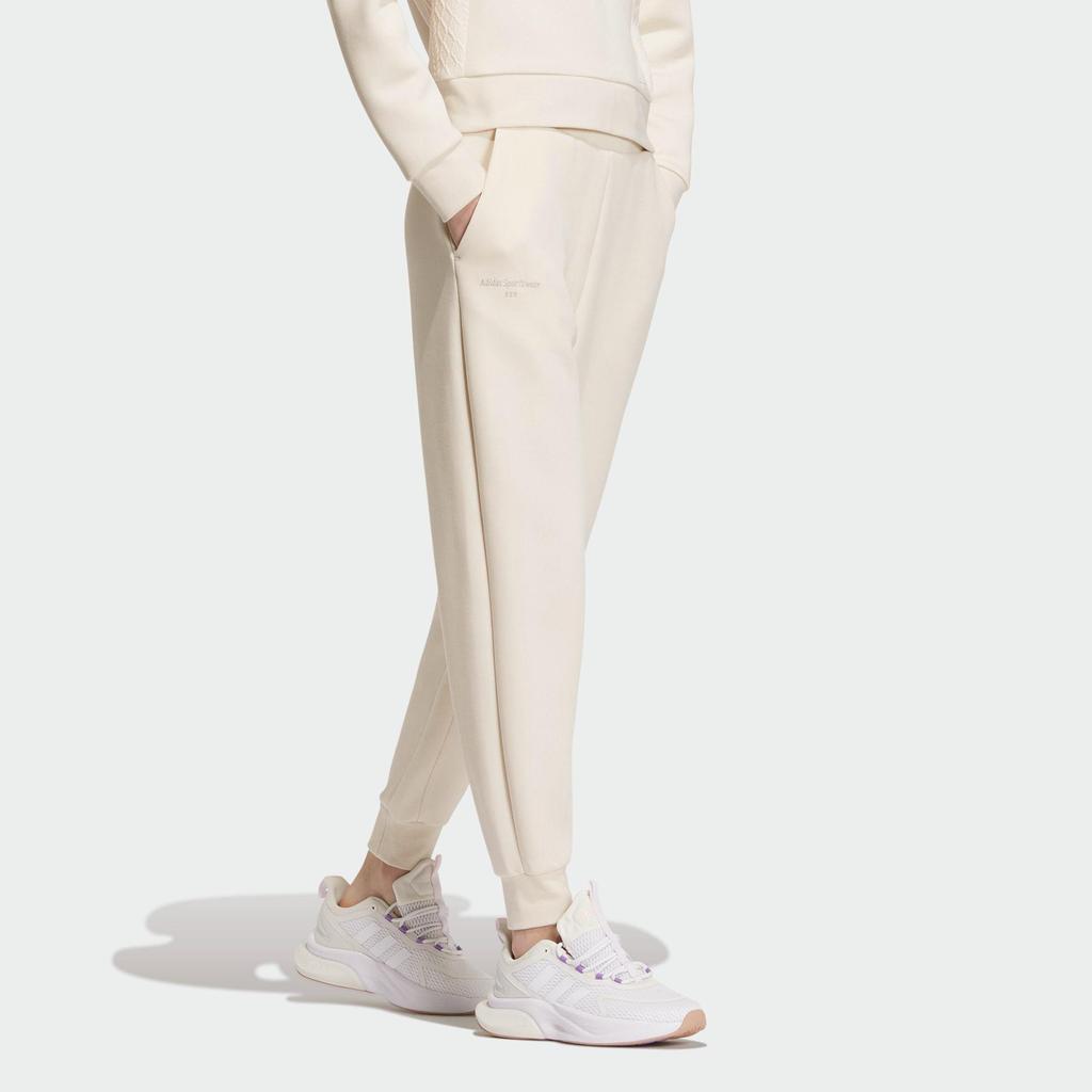 adidas Джоггеры Lounge 7/8 с трикотажными манжетами Женский низ Wonder-White IP7054