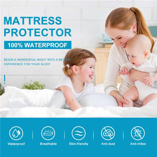 Супер водонепроницаемое покрывало на простыне с тиснением, стеганый защитный чехол для матраса, домашний роскошный декор 160 см (Нет наволочки)