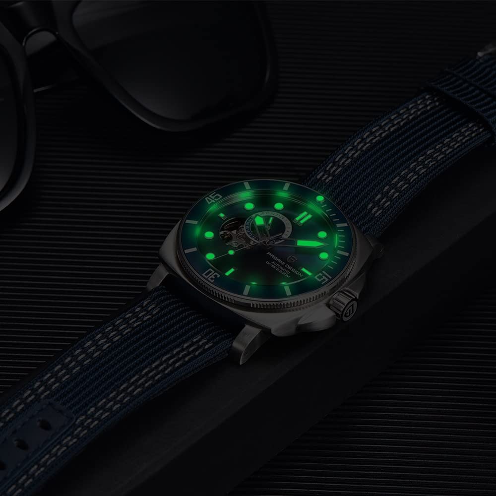 Pagani Design NH35 Men's Automatic with Manual Winding Diver's Watch, Sapphire Crystal, 10 ATM Water Resistance