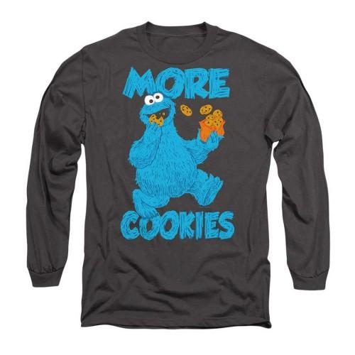 Sesame Street Unisex Adult More Cookies Long-Sleeved T-Shirt