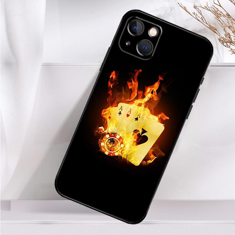 Poker Playing Card Phone Case For iPhone 16 15 14 13 12 11 Pro Max Mini X XR XS Max 7 8 Plus Back Cover
