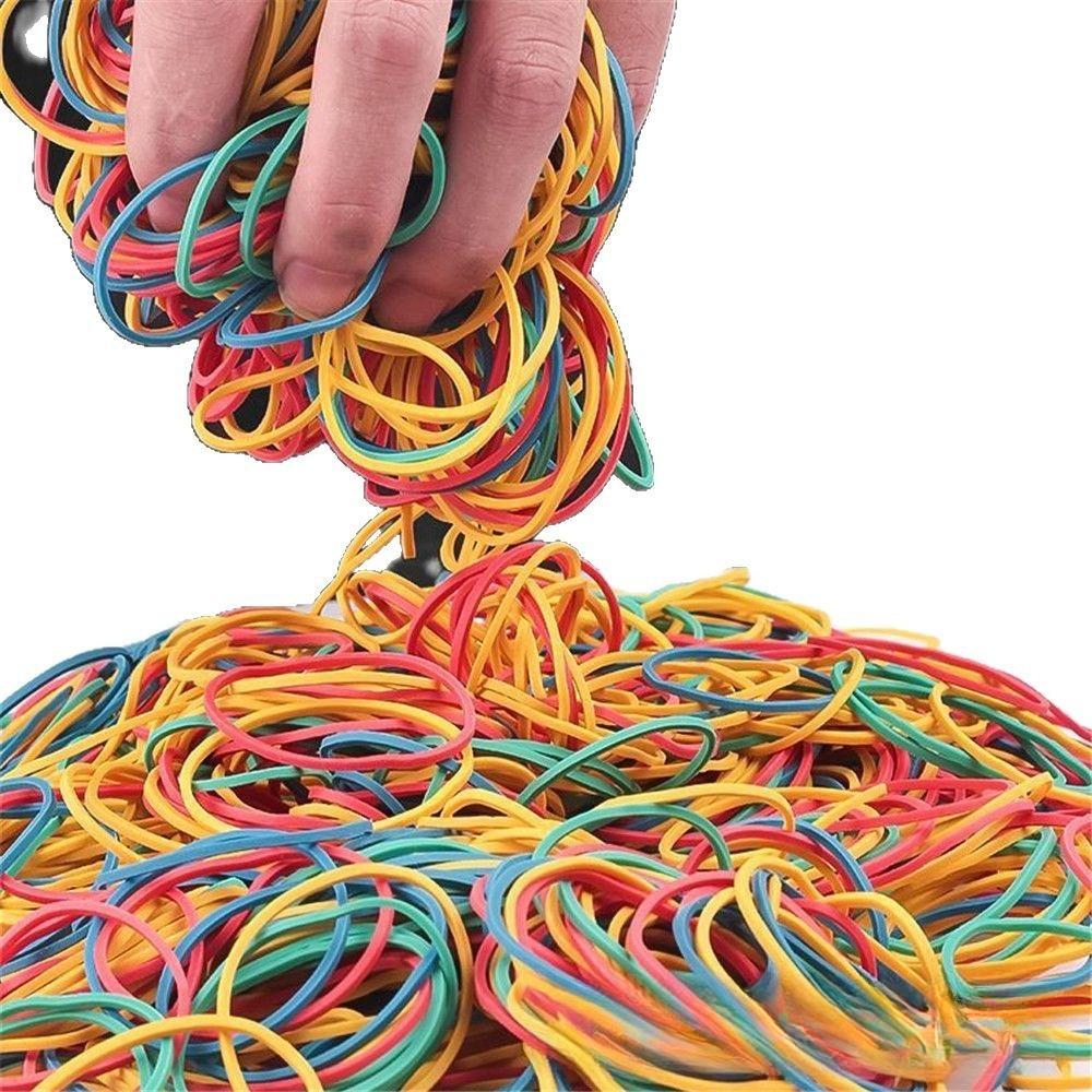 100 шт. Разноцветные маленькие резинки, Эластичные тянущиеся резинки, Подходят для купюр, Офисные принадлежности, Упаковка смешанных цветов