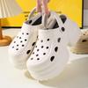 Fashion Women Platform Slippers Fashion Clogs Soft EVA Summer High Heel Shoes Thick Sole Female Street Wedges Sandals Home Beach Slides