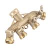 G3/4 Brass 4‑Way Garden Hose Splitter Ball Valve Hose Adapter Water Faucet Valve Connector