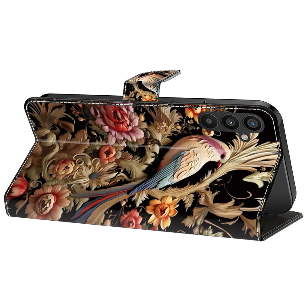 Для Samsung Galaxy A25 5G (Глобальный) (161,0 х 76,5 х 8,3 мм) Чехол-кошелек устойчивый к царапинам подставка для телефона крышка