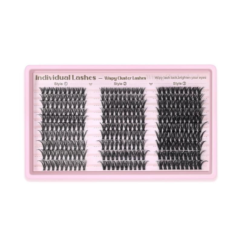 Eyelash Cluster Extensions Kit D Curl 10-18MM DIY Lashes Beginner Friendly Soft Natural Long Lasting Home Makeup Set