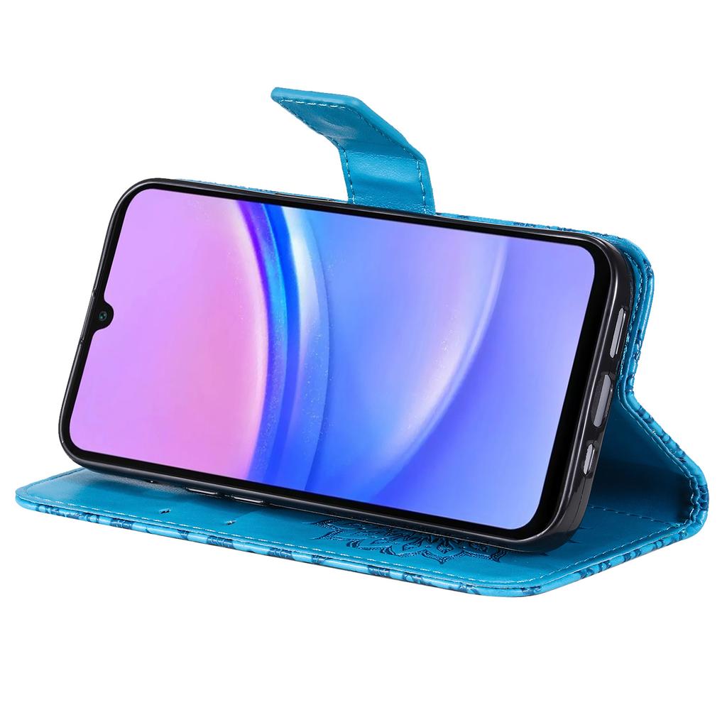 Чехол для телефона Samsung Galaxy A26 5G/A16 5G/A16 4G, кожаный чехол-кошелек с подставкой и ремешком с тиснением подсолнуха