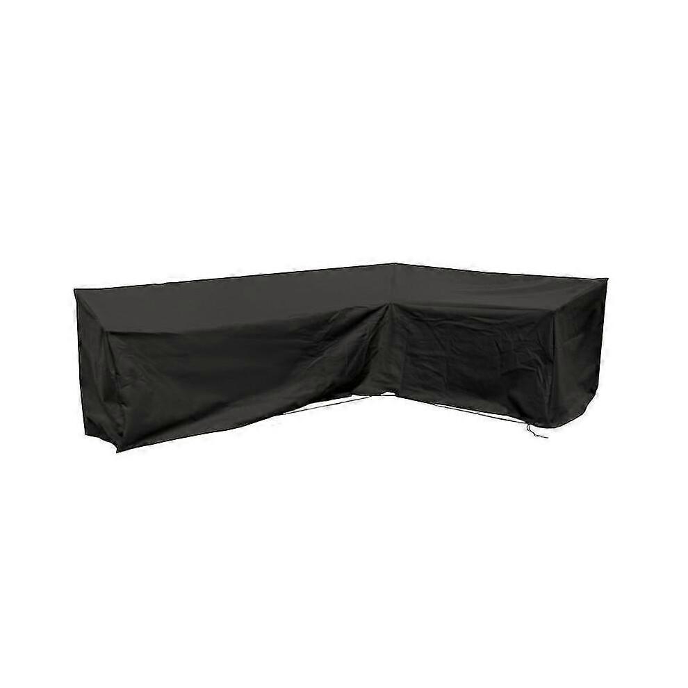 192x260cm L-Shaped Outdoor Furniture Cover Waterproof Dustproof Patio Sofa Rain Protector Black