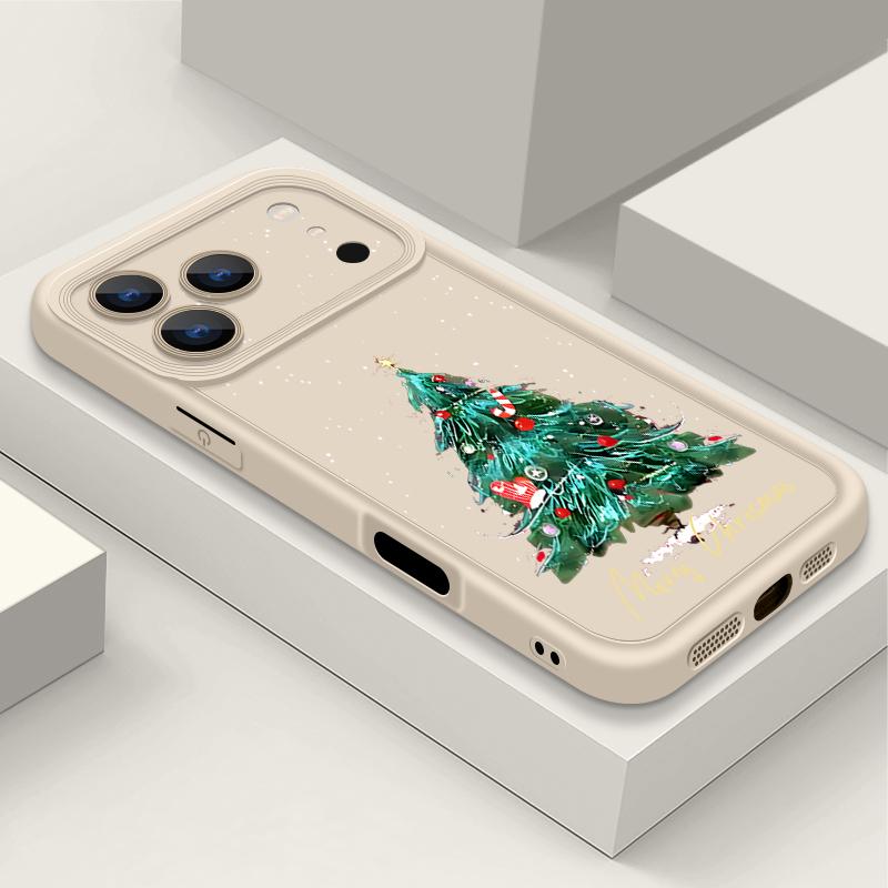 Christmas Tree Pattern Case For iPhone 17 Air 16e 16 15 14 Pro Max 13 17 Pro Max 17 Pro 17 Shockproof Soft TPU Silicone Phone Cover Funda