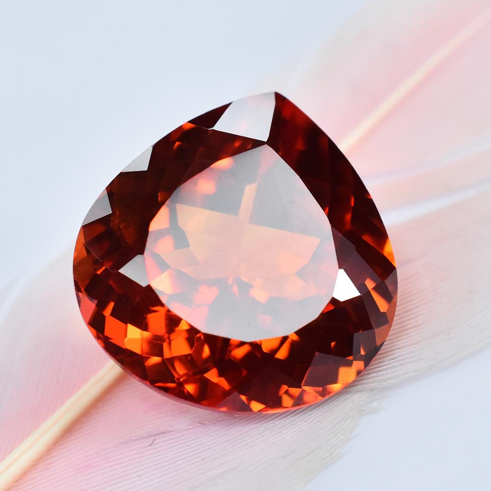 Natural Orange Sapphire Loose Gemstone 21.45ct Pear Cut Vintage September Birthday Birthstone