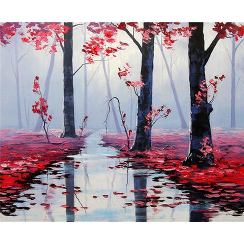 5d Diy Полная круглая алмазная картина Пейзаж Diy Алмазная вышивка крестом Украшение для дома