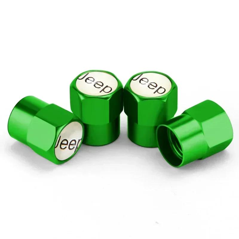For Jeep Alloy Dust-Proof Car Wheel Valve Stem Caps for Jeep Grand Cherokee Commander Wrangler Jk TJ JL Liberty Patriot Compa
