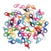 100шт Разноцветные застежки-карабины 12мм для изготовления аксессуаров, Разноцветные, 100р 12х6мм