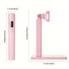 Pink LED Nail Lamp with 360° Rotation and Extra Nail Stamp - USB Powered, 45s/60s Timer Set, and Condenser Lens for Perfect Manicures