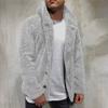 Warm Sweater Coat Thick Fleece Men Winter Zipper Wool Hooded Slim Sweaters Pure-colour Loose Plush Jacket