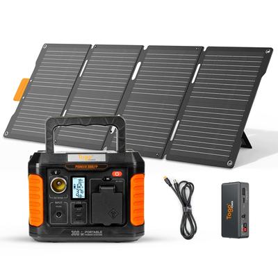 Портативная электростанция Togo Power и солнечная панель Компактная и чистая синусоида AC100V Легкая 60 Вт Солнечная Высокая конверсия для дома Аварийный источник питания для автомобиля