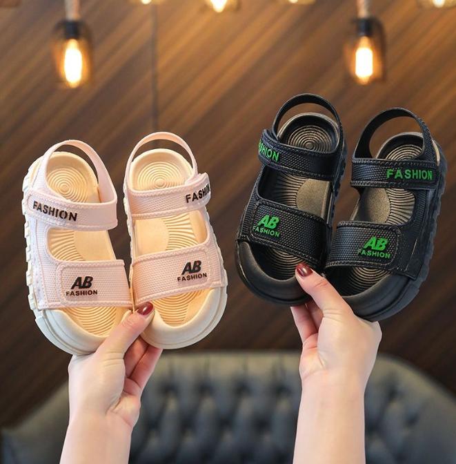 Летние Новые Детские Пляжные Туфли на Мягкой Подошве, Спортивные Сандалии для Мальчиков, Дышащие Туфли с Закрытым Носком для Малышей, Летние Мужские