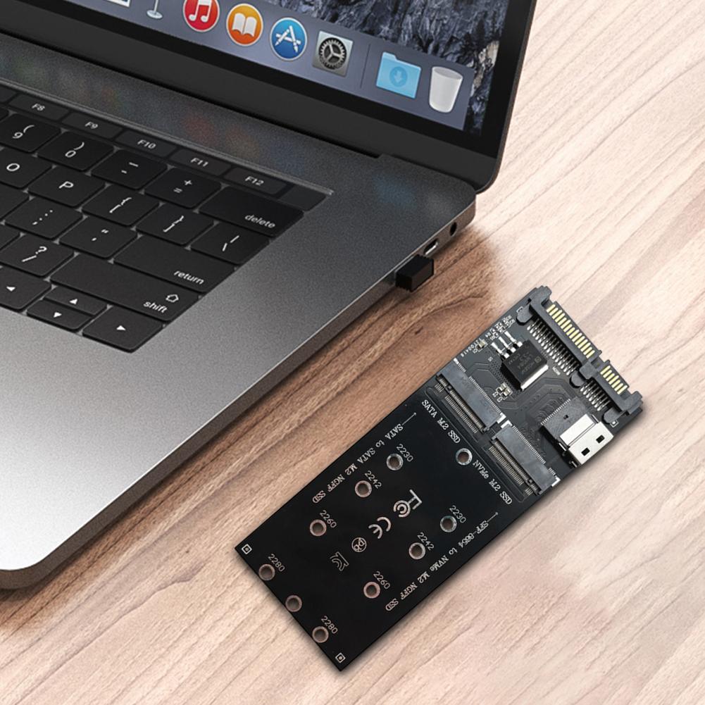 Адаптер M.2 на SATA SFF-8654 на M2 NVME SSD 22-контактный SATA на M2 Карта расширения Конвертер Плата-райзер Подходит для материнской платы
