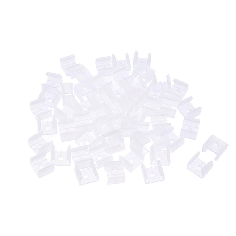 50 шт. светодиодных соединителей, фиксирующих пластиковые зажимы, крепление на стене для 8/10/12/14/17/18/20 мм RGB 5730/5050/2835 полосы света
