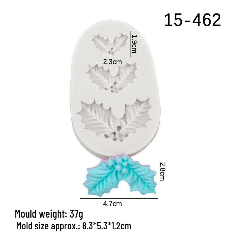 Christmas Baking Set: Stocking, Tree, Reindeer, Sleigh, Snowflake, Bell, Holly Leaf Decorations