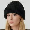 Womens Winter Knit Beanie Hat With Ear Protection Warm Rabbit Fur Blend Solid Color Chic Casual Cap