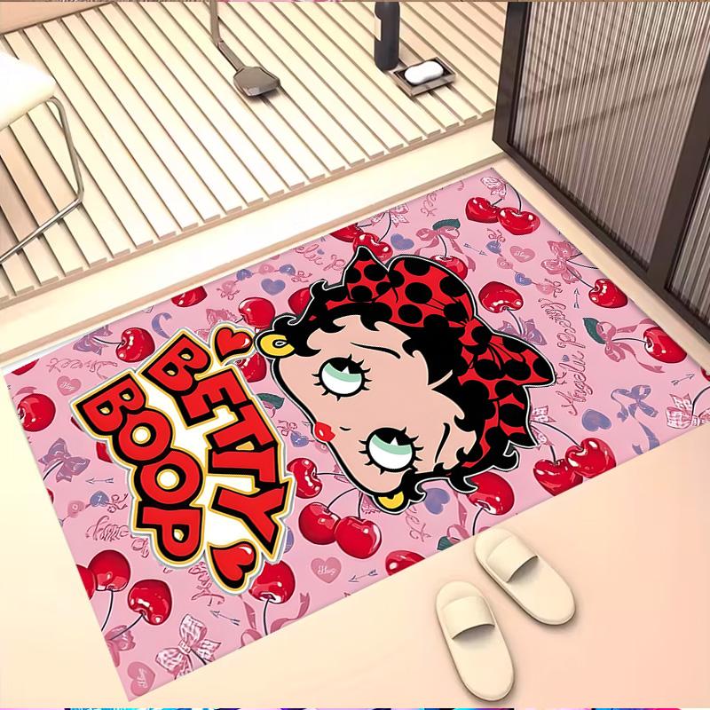 Betty Boop Print Rug, Washable Floor Carpet, For Entryway Dorm Laundry Room Office Study, Home Decor Birthday Christmas Gift