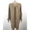 Fall and Winter Women's Plus Size Knitwear Long Split Rolled Sleeve Cardigan Sweater