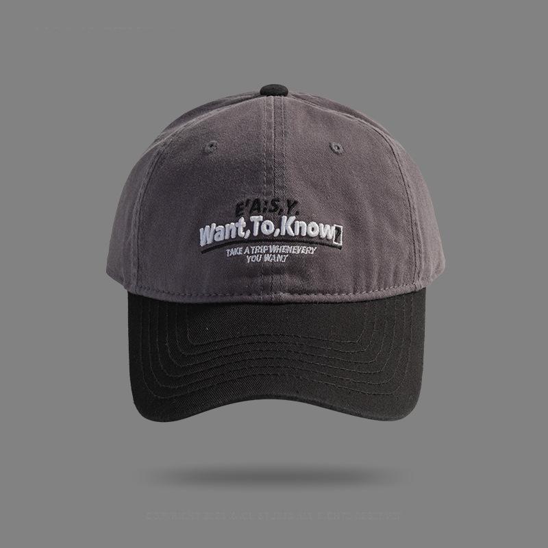 Ретро цветовая гамма, бейсболка с вышивкой букв, женская, весенне-летняя, универсальная, для маленького лица, с мягким верхом, мужская