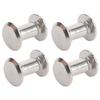 50 Sets Rivets Screws Kit M4 Stainless Steel Flat Round Fence Cleat Nuts for Leather Craft and