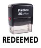 Printtoo REDEEMED Self Inking Rubber Stamp Office Stationary Custom