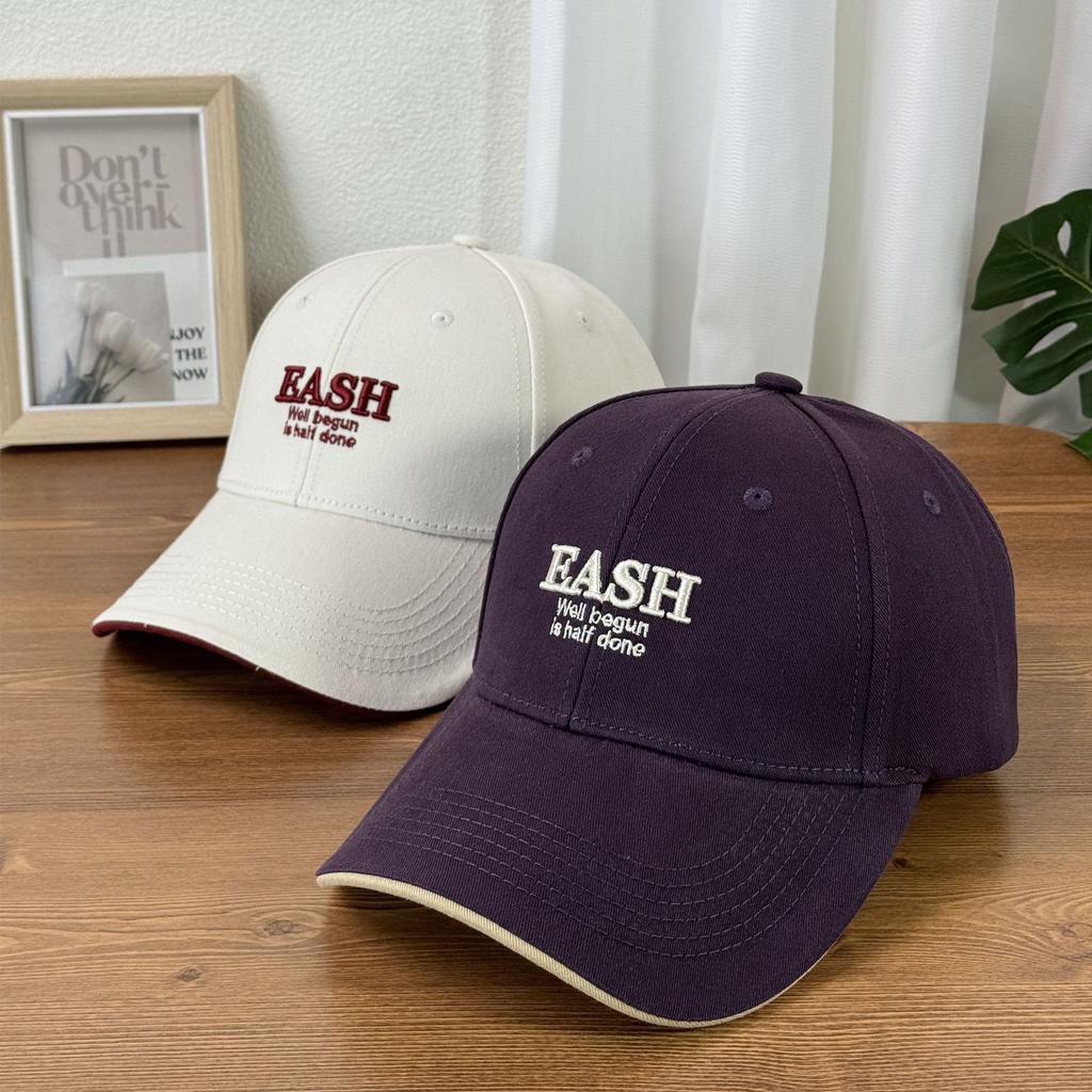 Fashion Hat trendy brand letter embroidery versatile couple baseball cap student new spring and summer sunshade cap women's sun protection hard top