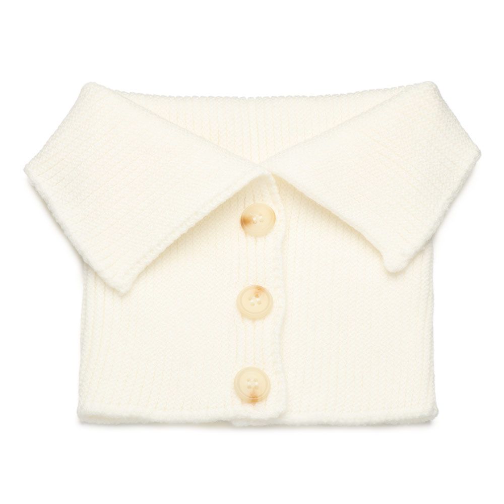 Женский ветрозащитный теплый шарф с пуговицами, защита шеи, водолазка, вязаный искусственный воротник