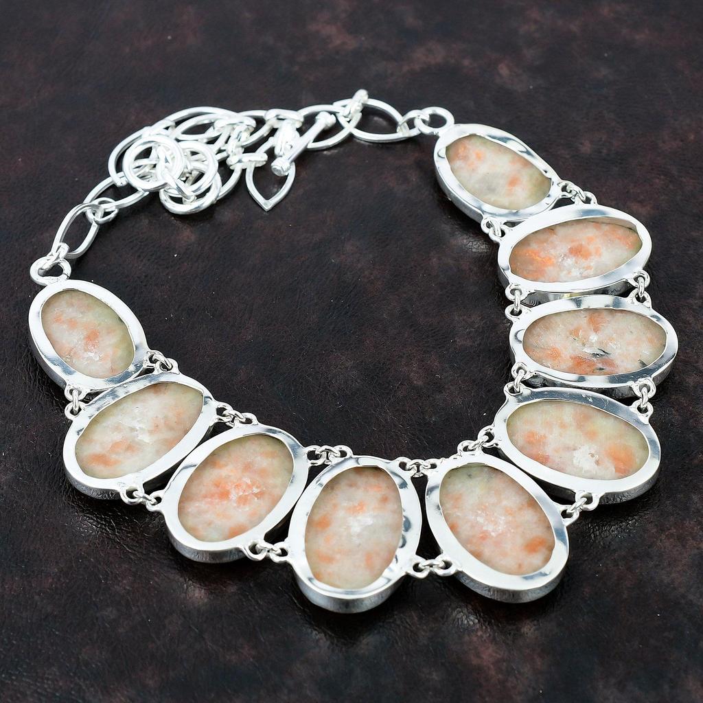 Ожерелье из солнечного камня, ожерелье из стерлингового серебра 925 пробы, регулируемое ожерелье-цепочка, ожерелье ручной работы из настоящего драгоценного камня, подарок для подруги, антикварные ювелирные изделия