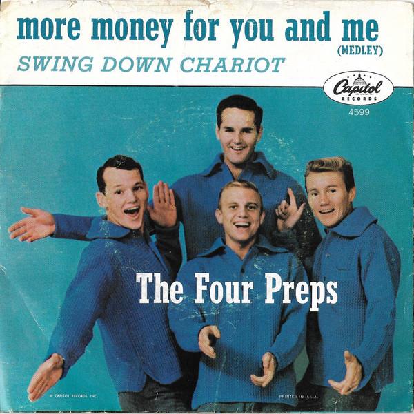 7-дюймовая пластинка FOUR PREPS More Money For You And Me Swing D 4599 Capitol Records 1961 США Поп Б/у
