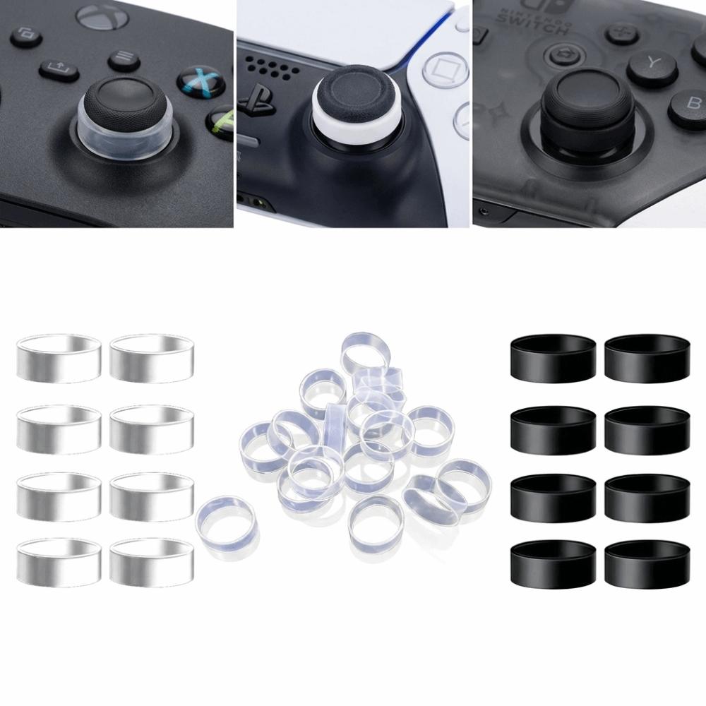 8PCS Transparent Joystick Protection Rings for PS5 PS4 Pro Xbox VR2 ROG