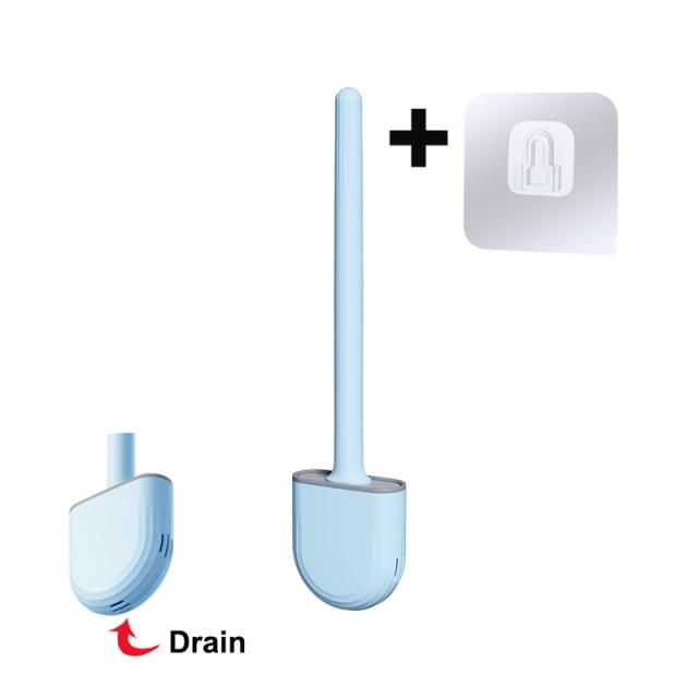 Новая мини-щетка для унитаза с держателем, черная силиконовая щетка для чистки унитаза с длинной ручкой, настенный туалет, аксессуары для ванной комнаты