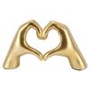 Heart Hands Sculpture Resin Aesthetic Gesture Decoration Modern Heart Sign Statue Art Figurine for