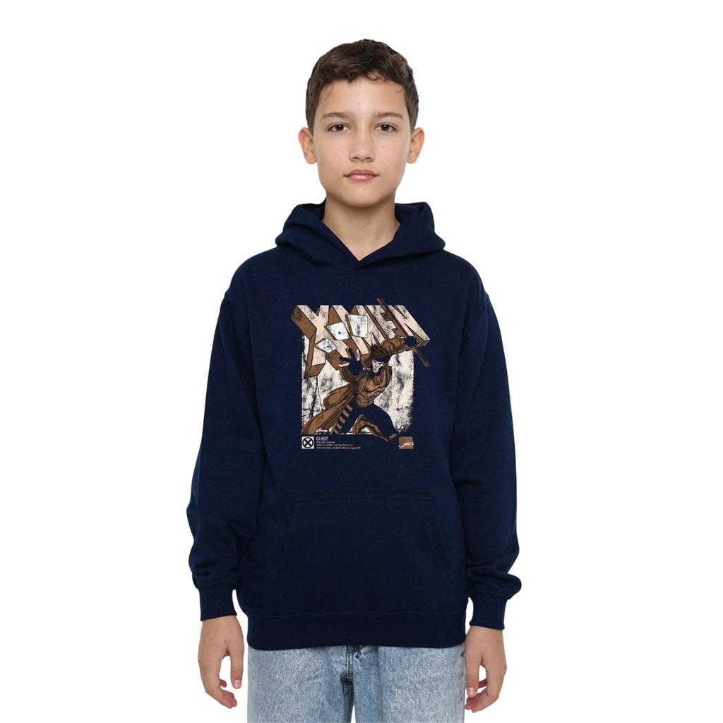 X-Men Childrens/Kids Info Gambit Pull Over Hoodie