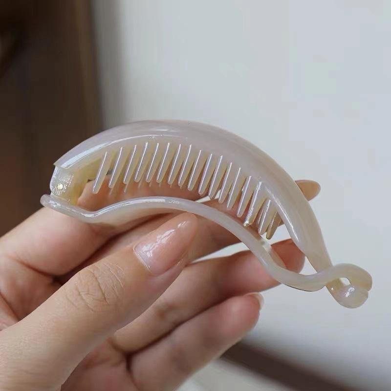 Ацетатная заколка-банан, заколка-твист, корейская новая заколка для хвостика, простая большая нескользящая заколка для волос, головной убор, аксессуары для волос для девочек и женщин