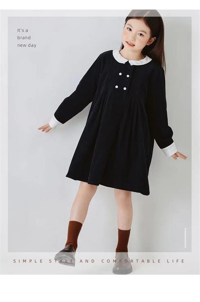 Honey baby Формальное Длинное Круглое Идеально для Поступления в Школу Поступления в Детский Сад и Дней Рождения Размер Платье для Девочек, Рукава, Воротник, Церемонии, Концерты,