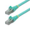 Category 6A LAN Cable 10m Aqua LSZH Smoke Zero 10GbE 500MHz 100W ETL Certified With Tab Breakage Prevention Mechanism RJ45 Connector CAT6A Wired LAN