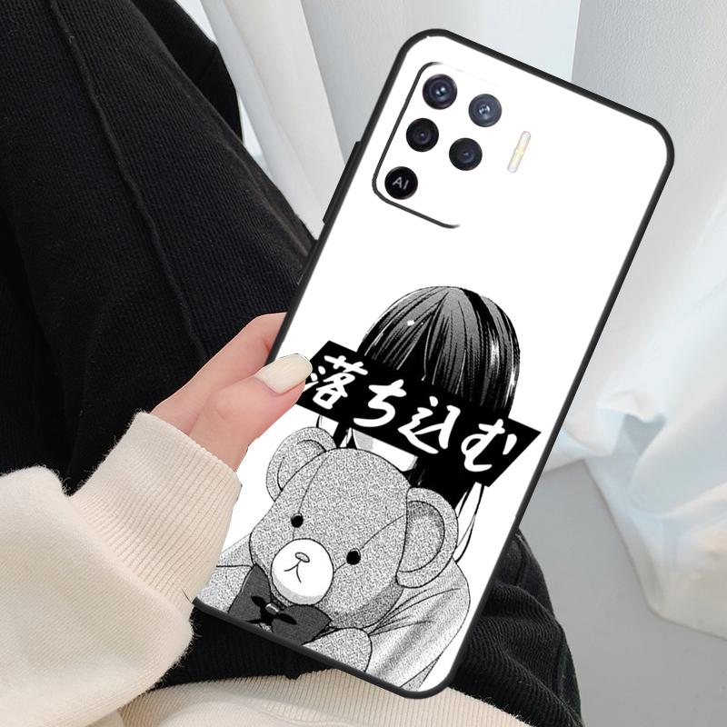 ГРУСТНАЯ ЯПОНСКАЯ АНИМЕ ЭСТЕТИКА Чехол Для Oppo A17 A57 A77 A40 A78 A54 A74 A94 A76 A16 A96 A18 A60 A80 A38 A58 A98 A15 A5 Pro