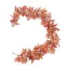 Artificial Maple Leaf Garland 5.7 Ft Reusable Autumn Leaves Garland with Faux Berries