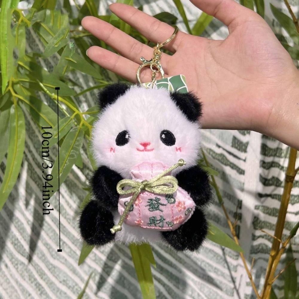PP Cotton Chinese Panda Keychain Jewelry Stuffed Animal Pendant Children Gifts