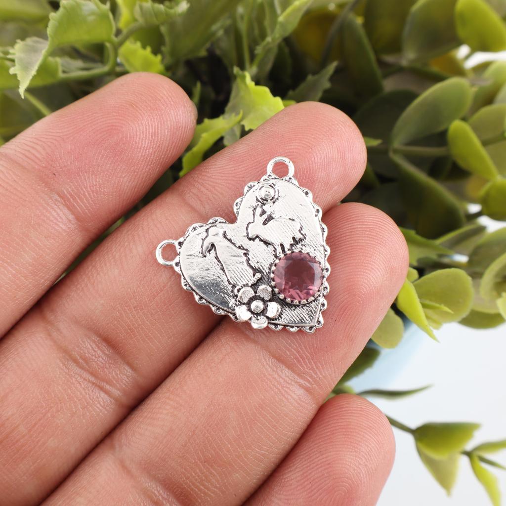 Ювелирные изделия из драгоценного камня родолит, серебряный кулон ручной работы, кулон из цельного серебра 925 пробы для подарка матери