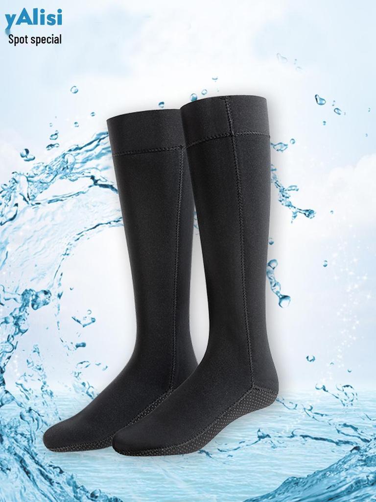 Водонепроницаемые носки для снорклинга YALISI 3 мм: Теплые, Нескользящие, Морозостойкие Носки для Пляжа и Дайвинга для Мужчин и Женщин