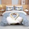 10 размеров Комплекты постельного белья Lover White Swan, пододеяльник с изображением животных, комплект постельного белья и наволочки с изображением животных, синее розовое одеяло