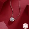 1 Carat S925 Silver Pendant, Moissanite Ice-Condensed Snowflake Necklace, Sunflower Pendant With Chain Factory Source