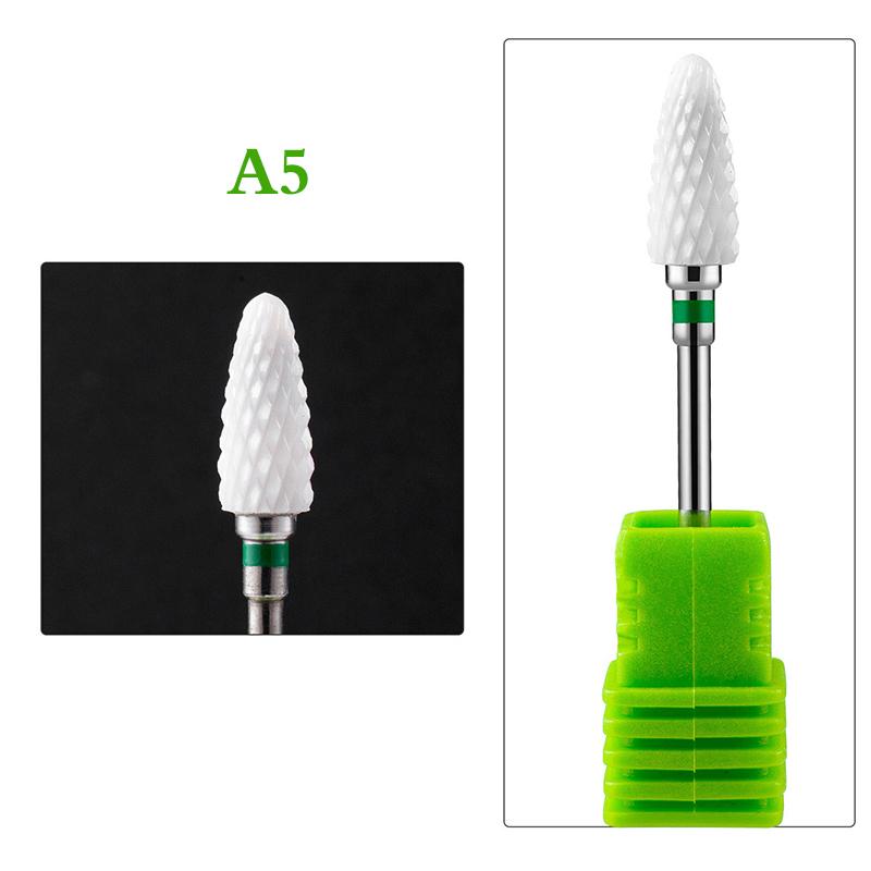 1Pc Ceramic Tungsten Nail Drill Bits File For Electric Manicure Machine Tool